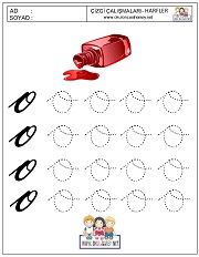 ö harfi çizgi çalışması